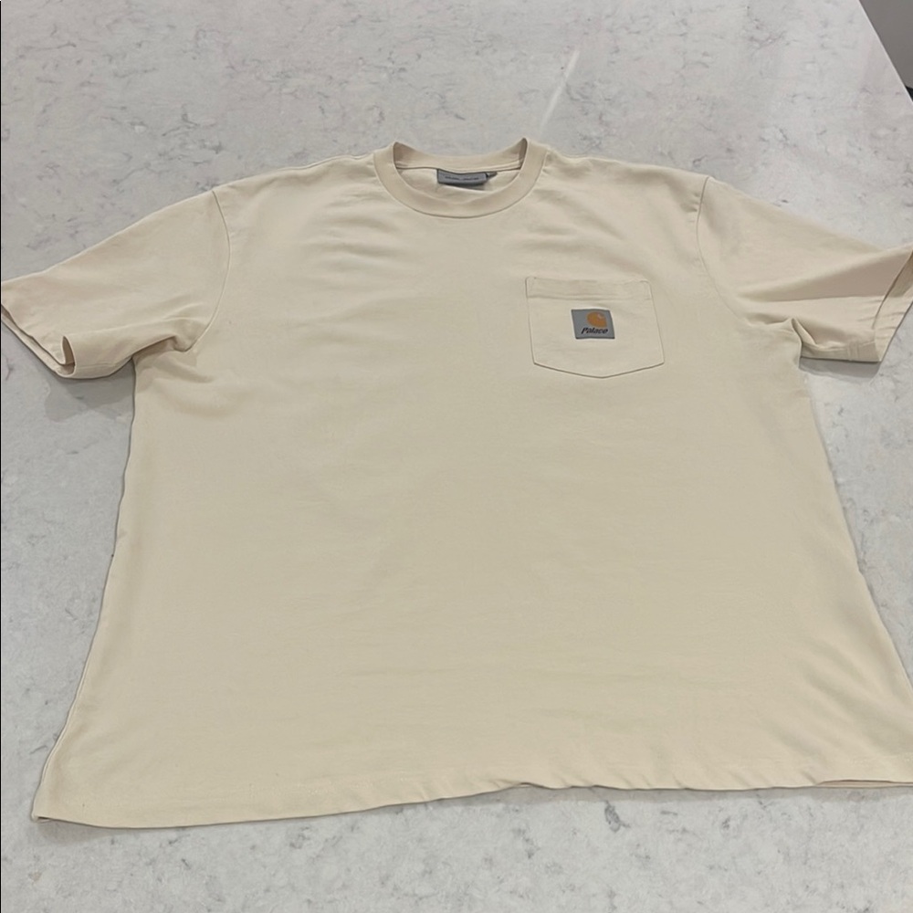 Carhartt wip x palace collab cream tshirt size XL worn twice in Excellent shape